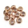 20pcs Silver gold and rose gold color Stainless Steel Insert Rubber Stopper Beads fit 3mm European DIY Bracelet Jewelry