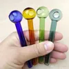 oil burner glass mini hand smoking pipes colorful small pyrex straight tube pyrex pipe colored