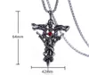 new Domineering men stainless steel double dragon cross necklace stylish set with diamond titanium steel pendant popular hot fashion