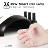 Viinuro 36 W lampa paznokci suszarka UV Lampa LED All for Manicure Sun Light Cure UV Gel Poliska paznokciowa narzędzia do ładowania