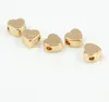 100pcs/lot Heart Love Bead Gold plated spacer Beads Jewerly Accessories for Jewelry Making 5mm