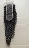 Malaysisches Jungfrau-Haar 10A 2x6-Spitzenverschluss verworrene lockige Afro-menschliches Haar 2 um 6 mittlere Teilverschlüsse