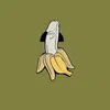 QIHE JEWELRY Banana pins Food pin Fruit pin Banana brooche Brooches for men women Badges Cute Kawaii Jewelry