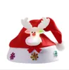 Christmas led cartoon reindeer Santa Claus snowman hat Festival decoration flashing caps for baby adult lighted up novely hat beanies