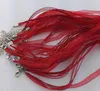 Mode 100 st parti 22Colors du väljer Organza Voile Ribbon Halsband Pendants Chains 3 1 18 44CM SMEEXKE DIY221J