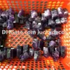 Lot de 5 petites baguettes à pointe de cristal violet naturel véritable, tour d'obélisque d'améthyste à 6 facettes pour la guérison, le Reiki, les grilles, les présentoirs de spécimens de figurines
