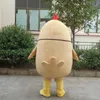 2018 haute qualité Super mignon jaune gros poulet gros yeux ronds mascotte Costume noël vacances robe de fête 230F