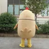 2018 Haute qualité Super Mignon Jaune Gros Poulet Gros Yeux Ronds Costume De Mascotte De Noël Robe De Fête De Vacances 191e