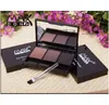 3 Color Eyebrow Powder Palette Kosmetisk Professionell Vattentät Makeup Eye Shadow With Pensor Spegel Box Gratis Frakt