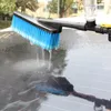 Pincel de lavagem de carro Auto Exterior Retrátil Longo Punho de Água Interruptor de Fluxo de Água Escova de Limpeza de Carro