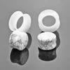 10 pares de tapones para los oídos de piedra natural Túneles de silicona Medidores de doble llamarada Ensanchador de orejas Expansores de oreja Joyería para piercing corporal 616 mm Mi4993483