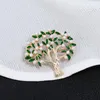 Spilla a forma di albero da donna Spilla di perle Spilla da bavero per accessori per gioielli di moda per feste regalo di Natale Alta qualità