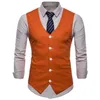 2018 Nuovo di Marca da Uomo Classico Formale Business Slim Fit Abito Gilet Vestito di Moda Festa di Nozze Tuxedo Gilet di Grandi Dimensioni M-4XL