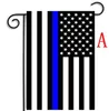 30 * 45 cm BlueLine USA Bandiere della polizia decorazione del partito Thin Blue Line Bandiera USA Nera, bianca e blu Bandiera americana Bandiera da giardino 200 pezzi MK236