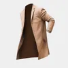 أنيقة الأنيقة الكلاسيكية السترات للرجال المعاطف الطويلة الخنادق النحيف Fit Outwear Hombre Fashion Winter Men Clothes Over