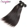 Wefts Onlyouhair Перуанские пучки волос Remy Прямые человеческие волосы плетут Дешевые 8a Бразильские наращивания волос Virgin Прямые 4 пучка Факт