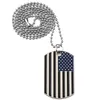 American Flag Hangers kettingen Party Levering Roestvrij staal Militair Leger Tag Trendy USA Symbool For Men Sieraden1203491