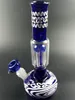 Thicken Blue Bong Straight Tube Freezable Beaker Hookahs Glass Water Pipes Build A Dab Oil Rig with 19mm Bowl