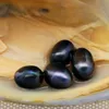 Natural Freshwater Pearl Oyster 6-8mm #6 Black Pearl in Triangle Oyster Vacuum Packaging Party Surprise Gift