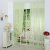 Stile europeo 100 x 200 cm floccato Foglia Sheerdesign decorazioni per la casa tenda moderna tulle tessuti organza pannello trasparente trattamento finestra