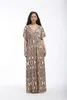 Speed new dress, western , deep V long skirt, Thailand wind print big size dress.