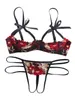 Sexig underkläder öppen bh crotchless rose spets broderi bh med trosor kostym kvinnor sexig underkläder set lenceria femenina s18101509