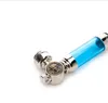 Un tubo di plastica con un teschio e una lampada può essere smontato e assemblato.