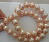 10-11MM SOUTH SEA GOLD PINK PEARL NECKLACE 18 INCH 14K GOLD CLASP