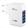 US UE Plug Travel Casa CARREGADOR DE PAREDE 4 Adaptador de carregamento USB para telefones celulares GPS etc. dispositivos móveis7849030