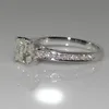 中間症ジュエリー1.5ct 5aジルコンCZ 925スターリングシルバー女性婚約結婚式バンドリングSZ 4-10ギフト