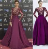 Långärmade Zuhair Murad Aftonklänningar Pärlor Sheer Neck Illusion Bodice Prom Klänning Sequins Runaway Formella Red Carpet Party Gowns