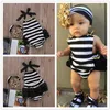 Newborn baby girl clothes summer flower romper jumpsuit onesies +headband 2pcs kid clothing boutique outfits babies girls toddler 0-24M