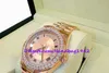Męskie zegarki Prezydent Daydate 41 mm 218235 18K Rose Gold Diamond Bezel Dress Styles BoxPapers7160046