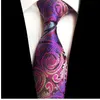 Guslesson New Design Paisley Jacquard Seda de Seda Mens Corbatas Cuello Corbata 8cm Lazos a rayas para hombres Traje de negocios Business Body Party