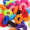 150PCS / Spiral Hair Ties No Crease, Phone Cord Elastic, Candy Colors Spiral Hair Coils Anneaux pour cheveux, Accessoires pour cheveux pour queue de cheval colorés pour femmes filles