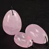 Uova di cristallo di quarzo rosa naturale Crystal Yoni Egg Sfere vaginali per le donne Health Care Massaggiatore per esercizi di Kegel