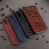 Для Iphone Xs Max XR Case натуральная кожа Cases for IPhone X XS 6S 8 7 Plus Case задняя крышка роскошный 3D Крокодил кожа аллигатора