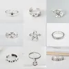 14 Designs Mix Real 925 Sterling Zilveren Ring voor Dames Meisjes Trendy Gepersonaliseerde Oude Butterfly Heart Charm Rings Sieraden Groothandel