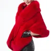 Fur Faux Fur 2017 autumn winter women's new imitation shawl cloak mink hair short paragraph thick warm waistcoat jacket