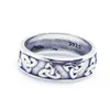 Free Shipping Size 6-10 Lady Girls 925 Sterling Silver Ring Jewelry Newest S925 Punk Style Cycle Band Ring