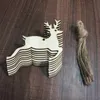 2018 Creative Christmas Decor Naturalne Drewniane Elk Snowman Choinki Wiszące Ornament Wood Craft Wisiorek 10 sztuk / torba Gorące Boże Narodzenie Dostawy