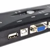 Freeshipping 4 Port USB 2.0 KVM VGA / SVGA Switch Box Adapter Ansluter Skrivare Intelli Keyboard Mouse 4 Datorer Använd 1 Monitor