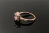 Yhamni Original Fashion Real Rose Gold Rings for Women 1CT 6mm Top Quality Rose Gold Ring Jewelry AR035312P