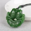 Lucky Amulet China Green Jade Fish Jade Pendant Collana Stone Carving Jewelry Collezione di ciondoli Ornamenti estivi Pietra naturale