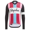 Mens Rapha Pro Team Ciclismo Jersey de manga larga MTB bike Tops Ropa deportiva al aire libre Transpirable Secado rápido Camisa de bicicleta de carretera Ropa de carreras Y21041611