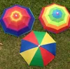 Nieuw product Handige regenboogparapluhoed Zonnescherm Kamperen Vissen Wandelen Festivals Outdoor Brolly Kinderhoeden