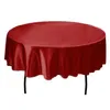 145 cm ronde satijn tafelkleed cover voor bruiloft covers tafelkleed Home Restaurant Feest Kerstdecoratie 21 kleuren