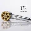 Six Shooter Brass Smoking Pipe Smoke 4.6 Inch Alluminio Heavy Metal sin GoldenSliver Color DHL