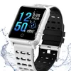 スマートウォッチ血圧心拍数モニタースマートな腕時計フィットネストラッカーIP68防水スマートブレスレットのiOSのAndroid携帯電話時計