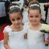 Blanco Backless Kid's Body Bods Bods Tulle Flower Girl Vestidos Girl Fiesta Dama de honor Princesa Niños Vestido SMT79